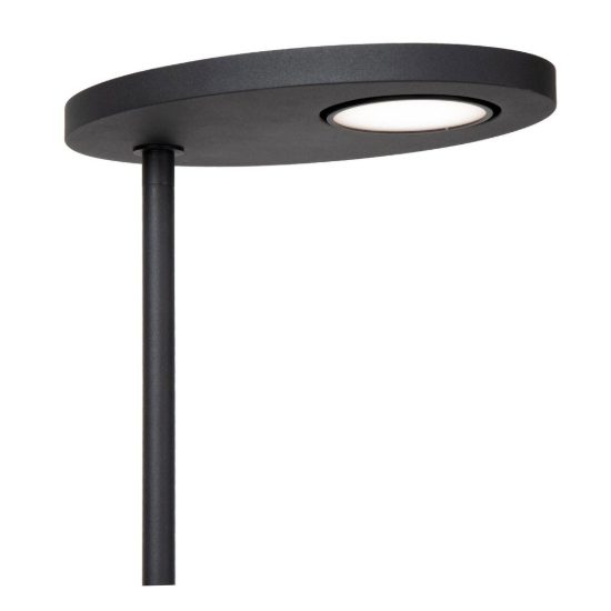 Piantana con luce da lettura per soggiorno nero led 27w cct 2700k 3300k 4000k dimmerabile