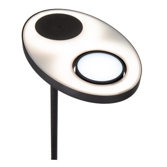 Piantana con luce da lettura per soggiorno nero led 27w cct 2700k 3300k 4000k dimmerabile