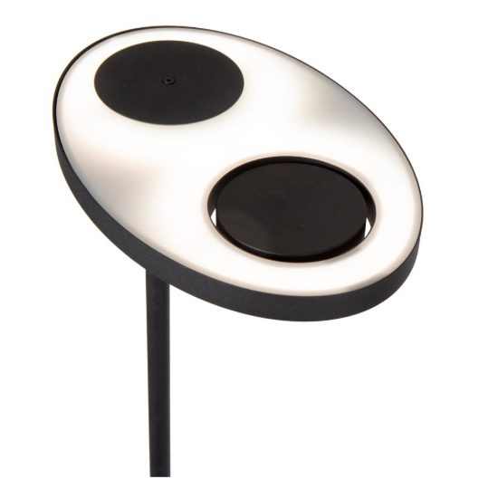 Piantana con luce da lettura per soggiorno nero led 27w cct 2700k 3300k 4000k dimmerabile