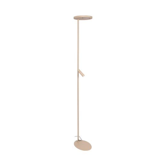Lampada da terra con luce da lettura per salotto tortora led 27w cct 2700k 3300k 4000k dimmerabile
