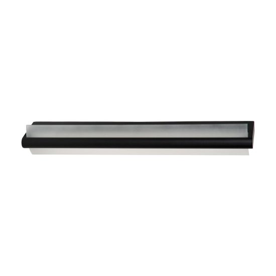 Applique lineare per bagno moderna nero satinato led 19w 3000k ip44
