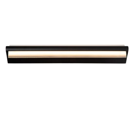 Applique lineare per bagno moderna nero satinato led 19w 3000k ip44