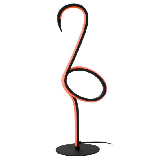 Lampada da tavolo multicolore nero led 5,5w con telecomando a forma di fenicottero