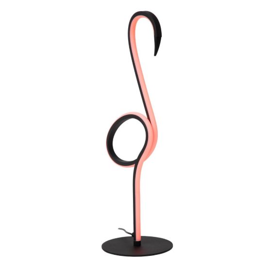 Lampada da tavolo multicolore nero led 5,5w con telecomando a forma di fenicottero