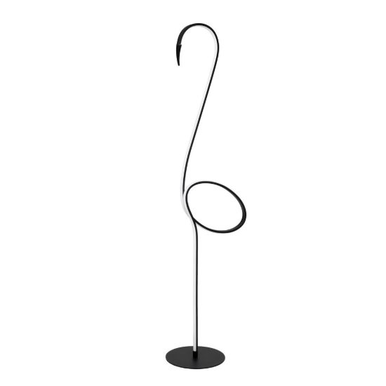 Piantana per soggiorno moderna multicolore nero led 14w ricaricabile a forma di fenicottero