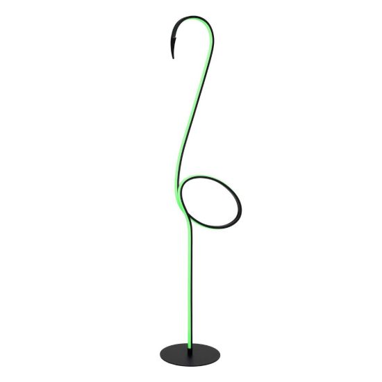 Piantana per soggiorno moderna multicolore nero led 14w ricaricabile a forma di fenicottero