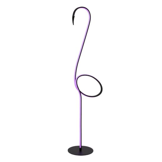 Piantana per soggiorno moderna multicolore nero led 14w ricaricabile a forma di fenicottero