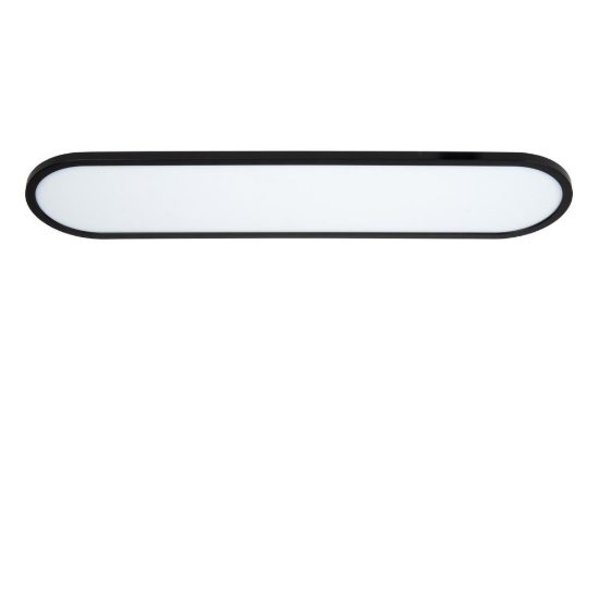Plafoniera ovale per soggiorno moderna nero led 36w cct 2700k 3300k 4000k con telecomando