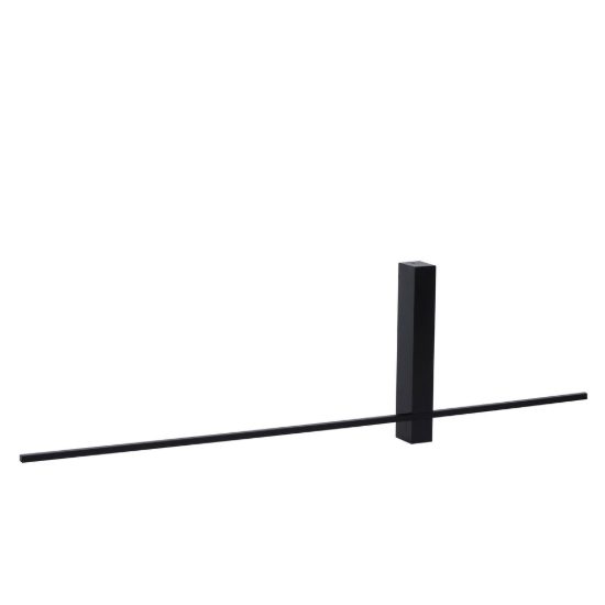 Applique lineare per soggiorno moderna nero led 6w 2700k