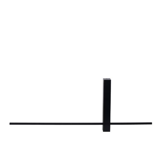 Applique lineare per soggiorno moderna nero led 6w 2700k