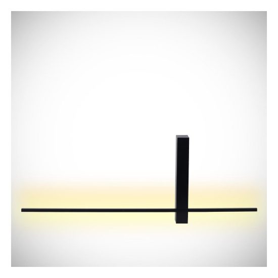 Applique lineare per soggiorno moderna nero led 6w 2700k