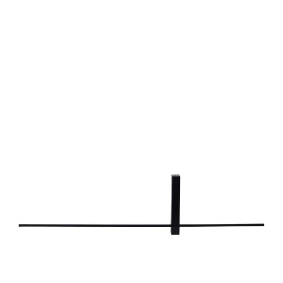 Applique lineare per soggiorno moderna nero led 10w 2700k