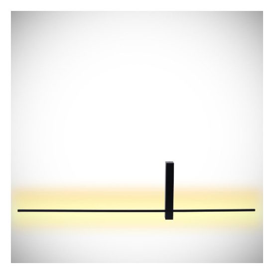 Applique lineare per soggiorno moderna nero led 10w 2700k