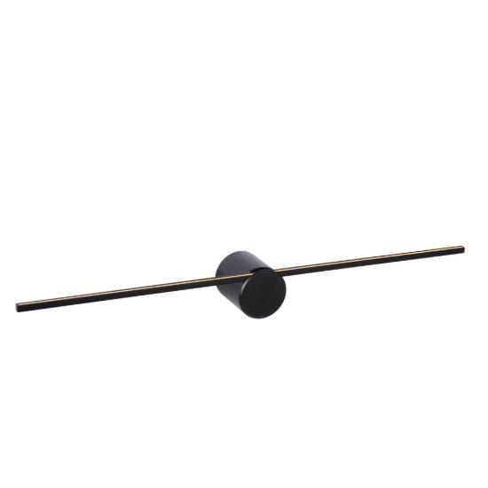 Applique lineare per bagno moderna nero led 6w 2700k ip44