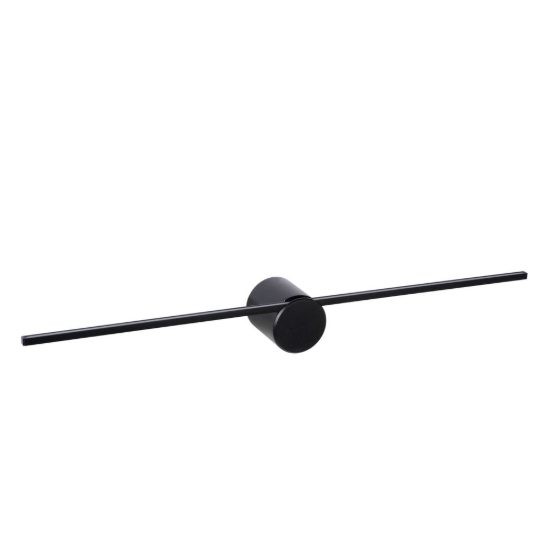 Applique lineare per bagno moderna nero led 6w 2700k ip44