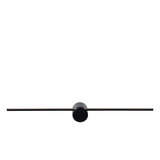 Applique lineare per bagno moderna nero led 6w 2700k ip44
