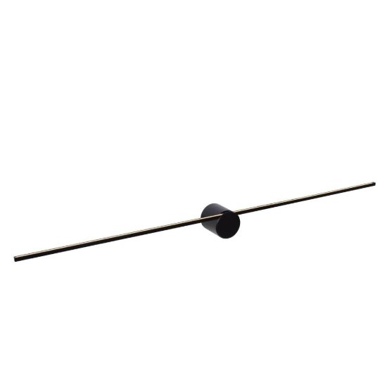 Applique lineare per bagno moderna nero led 11w 2700k ip44