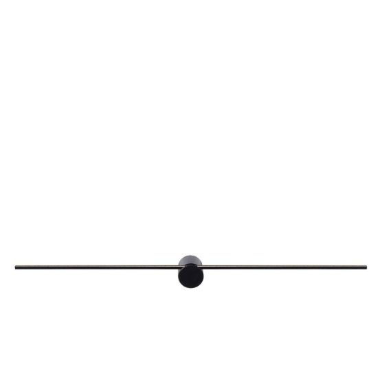 Applique lineare per bagno moderna nero led 11w 2700k ip44