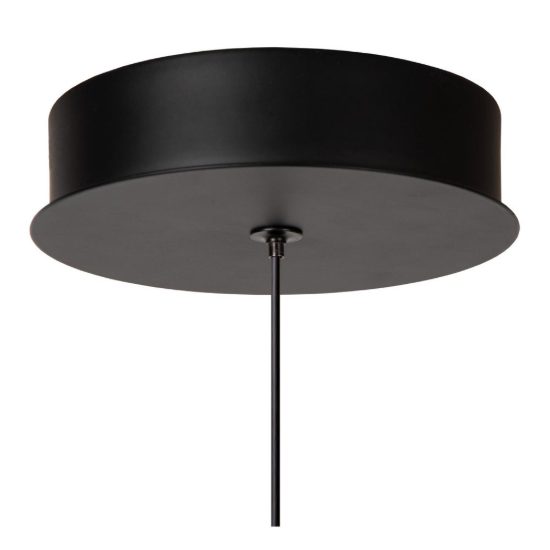 Lampada a sospensione a spirale per camera da letto contemporanea nero trasparente led 9w 2700k