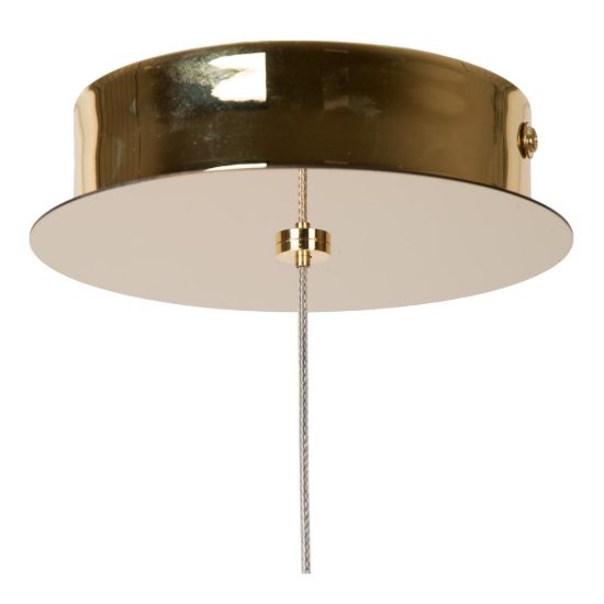 Lampada a sospensione a sfera per soggiorno contemporanea trasparente oro led 5,7w 2700k
