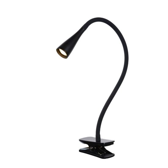Lampada da scrivania con pinza e braccio flessibile per studio moderna nero led 4w 3000k dimmerabile