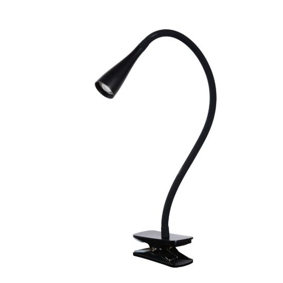 Lampada da scrivania con pinza e braccio flessibile per studio moderna nero led 4w 3000k dimmerabile