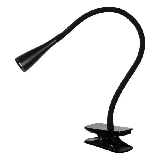Lampada da scrivania con pinza e braccio flessibile per studio moderna nero led 4w 3000k dimmerabile