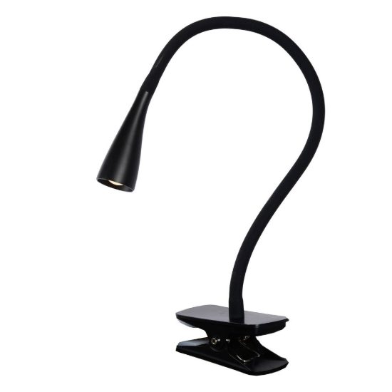 Lampada da scrivania con pinza e braccio flessibile per studio moderna nero led 4w 3000k dimmerabile