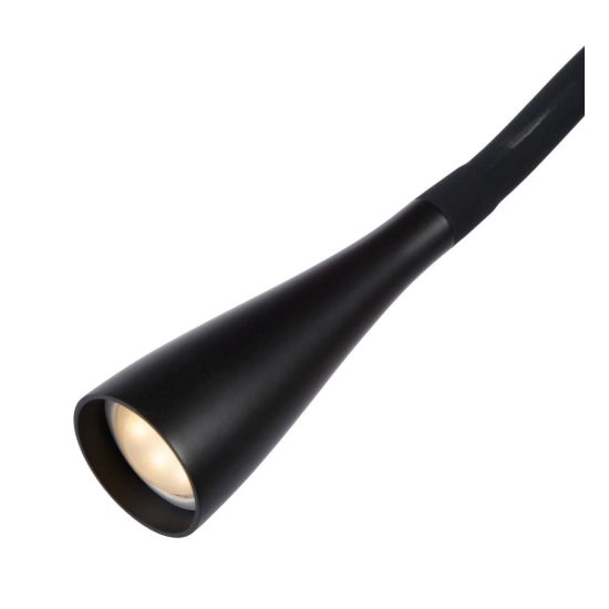 Lampada da scrivania con pinza e braccio flessibile per studio moderna nero led 4w 3000k dimmerabile