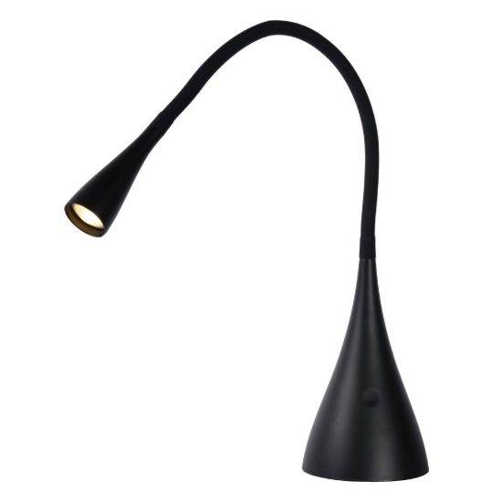Lampada da scrivania con braccio flessibile per studio moderna nero led 4w 3000k dimmerabile