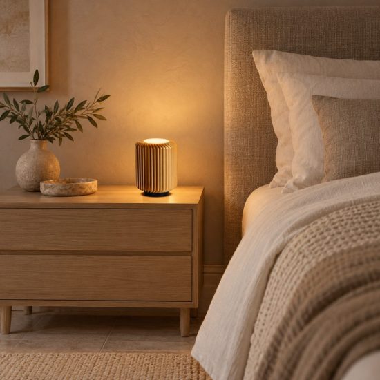 Abat-jour a cilindro per comodino contemporaneo oro nero led 5w 3000k