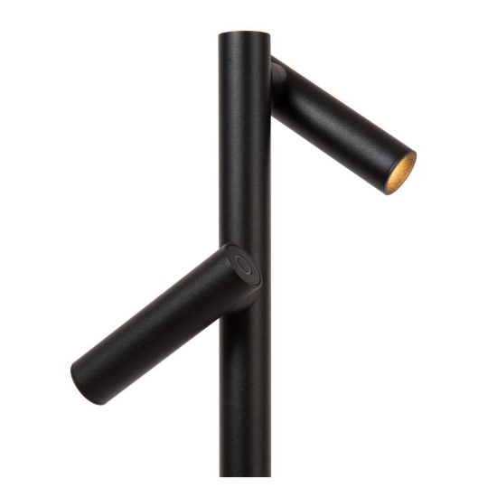 Lampada da terra per soggiorno moderna nero led 4,4w 2700k touch dimmer ip54 ricaricabile