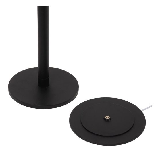 Lampada da terra per soggiorno moderna nero led 4,4w 2700k touch dimmer ip54 ricaricabile