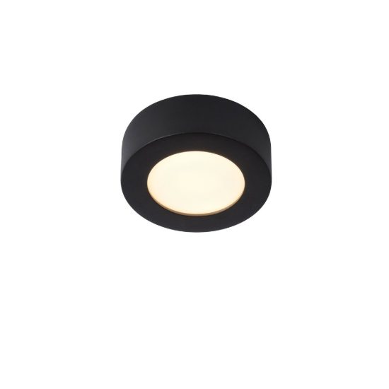 Plafoniera rotonda moderna nero led 8w 3000k ip44