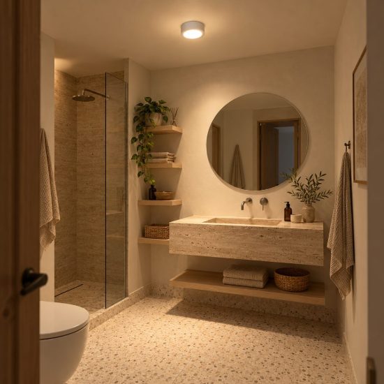 Plafoniera rotonda per bagno moderna bianco led 8w 3000k ip44
