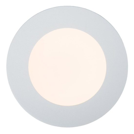 Plafoniera rotonda per bagno moderna bianco led 8w 3000k ip44
