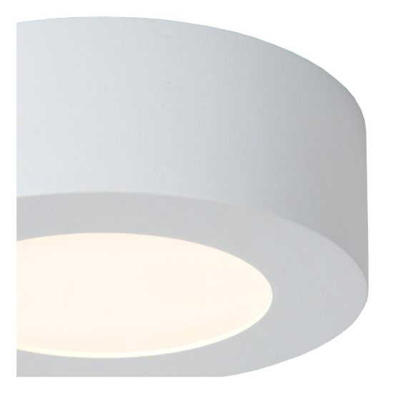 Plafoniera rotonda per bagno moderna bianco led 8w 3000k ip44