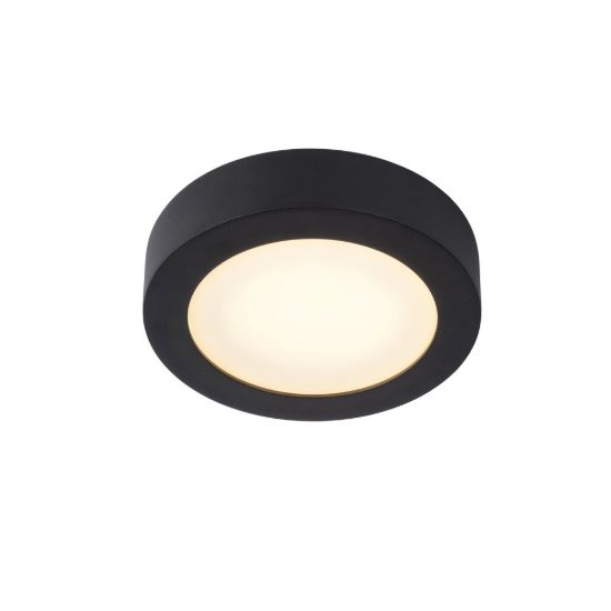 Plafoniera rotonda moderna nero led 12w 3000k ip44