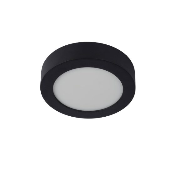 Plafoniera rotonda moderna nero led 12w 3000k ip44