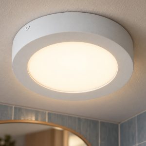 Plafoniera rotonda per bagno moderna bianco led 12w 3000k ip44