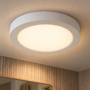 Plafoniera rotonda per bagno moderna bianco led 15w 3000k ip44