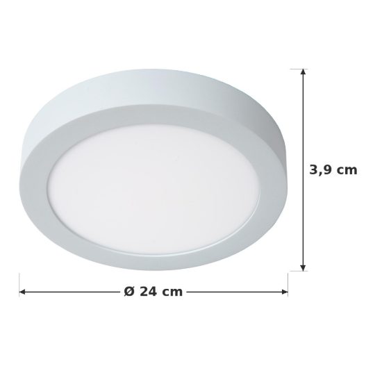 Plafoniera rotonda per bagno moderna bianco led 15w 3000k ip44