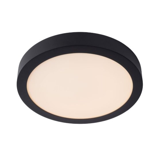 Plafoniera rotonda moderna nero led 30w 3000k ip44