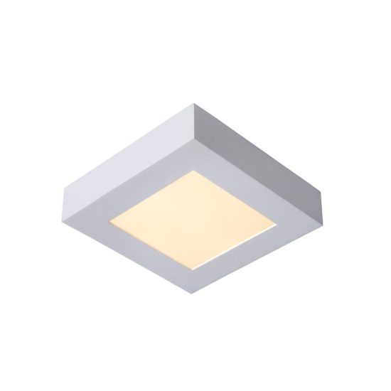 Plafoniera quadrata per bagno moderna bianco led 15w 3000k ip44