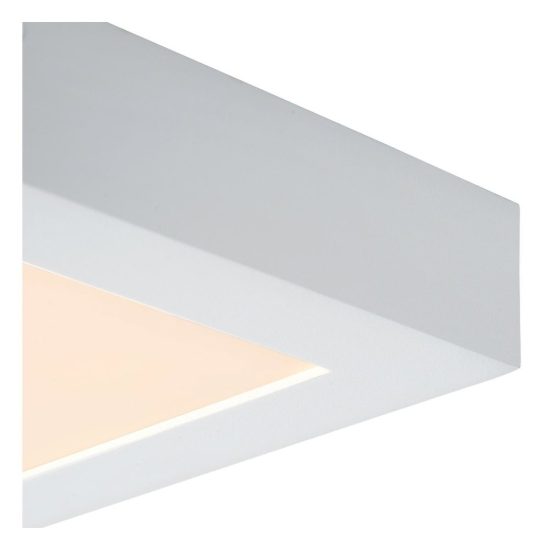 Plafoniera quadrata per bagno moderna bianco led 15w 3000k ip44