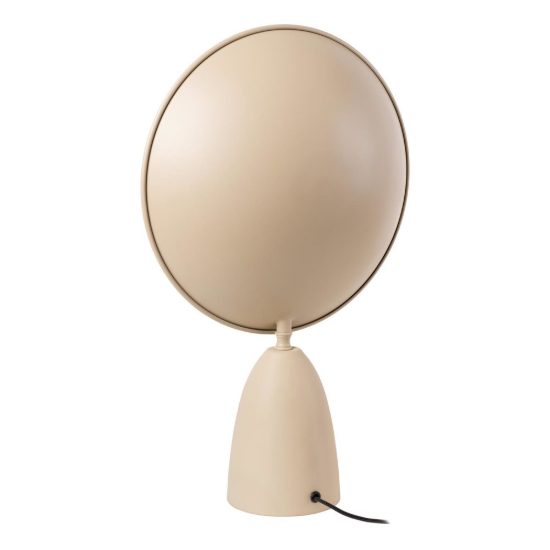 Lampada da tavolo rotonda per salotto moderna tortora nero led 8w 2100k