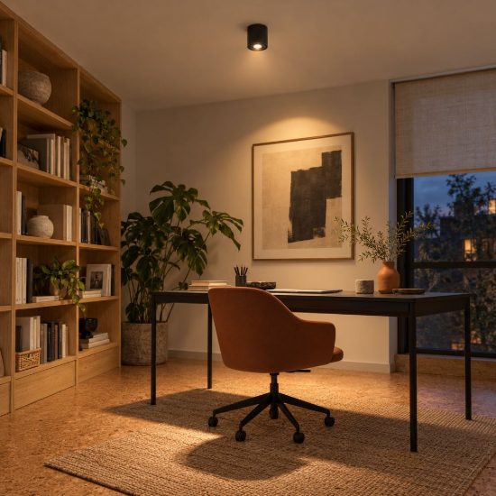 Faretto da soffitto per soggiorno orientabile moderno nero led 10w 2700k
