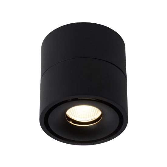 Faretto da soffitto per soggiorno orientabile moderno nero led 10w 2700k