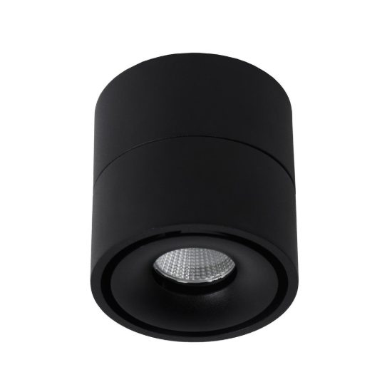 Faretto da soffitto per soggiorno orientabile moderno nero led 10w 2700k