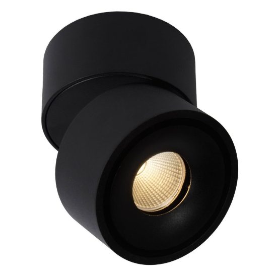 Faretto da soffitto per soggiorno orientabile moderno nero led 10w 2700k